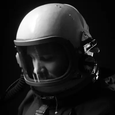 portrait in space suit
